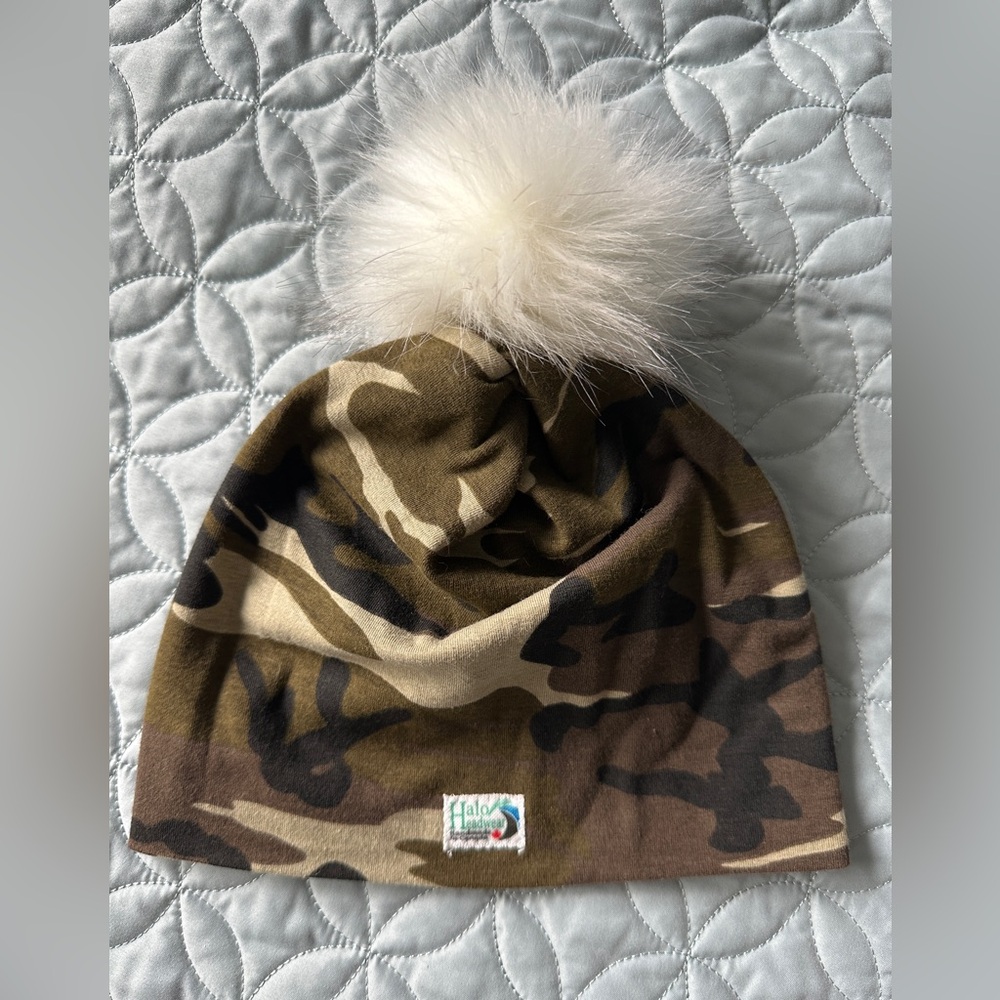 Halo Headwear Camouflage Pom-Pom Beanie